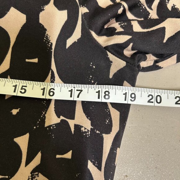 Spanner Golf Tan Black Pattern Long Sleeve Shirt Size S Sporty Vibe - Picture 4 of 7